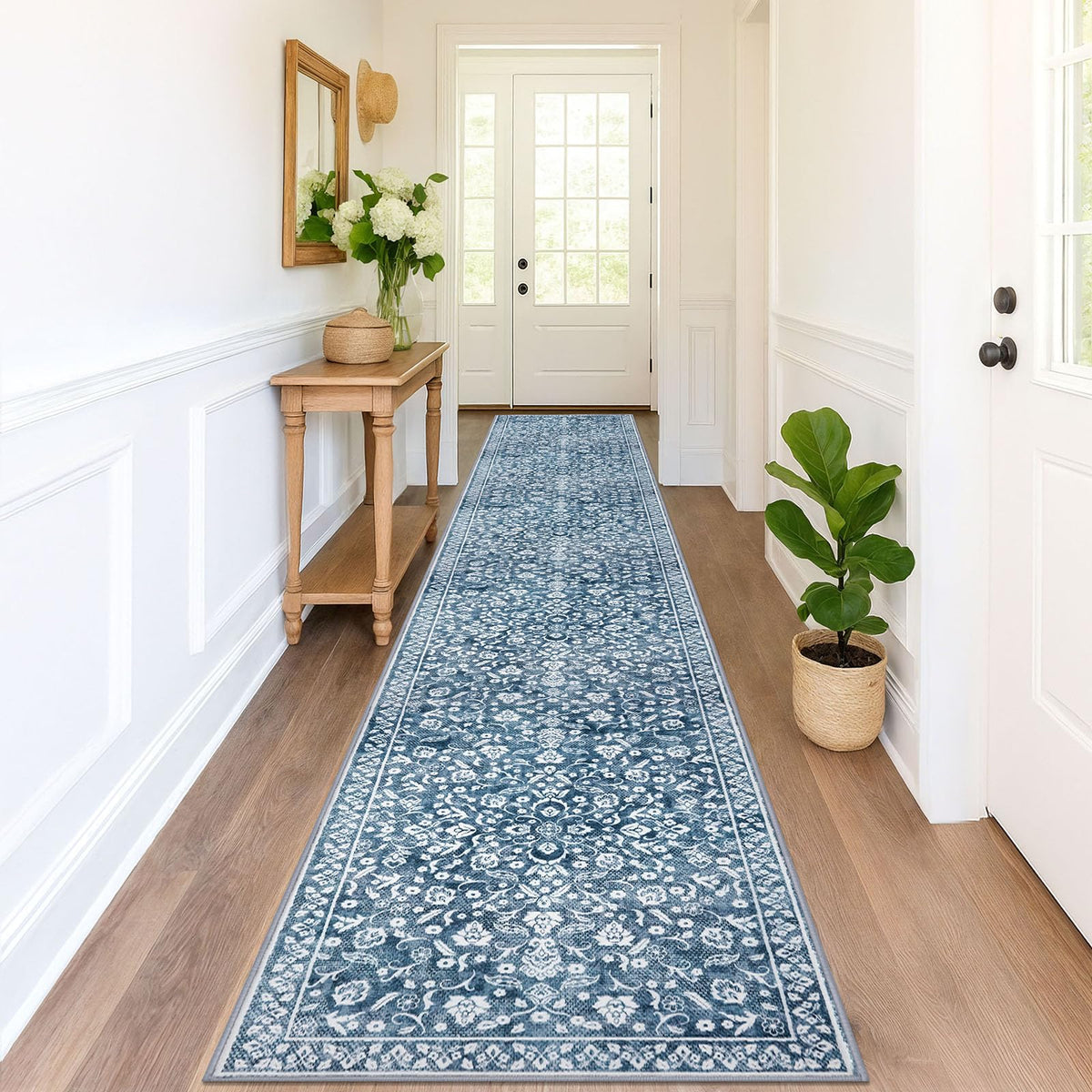 Vintage Washable Entryway Rug 2x3 Small Area Rug Non Slip Door Mat
