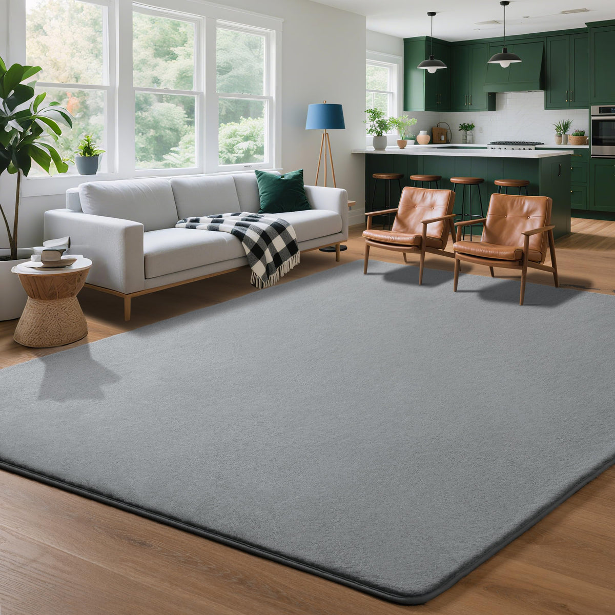 HOMORE 2x3 Small Black Rug, Soft Memory Foam Rugs for Bedroom College Dorm