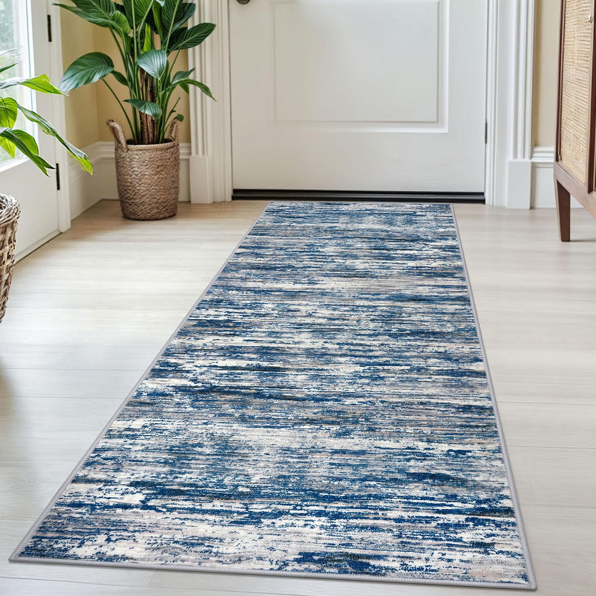 SIILOOM 3x5 Washable Area Rug Non Slip Door Mat Indoor for Entryway Bedside