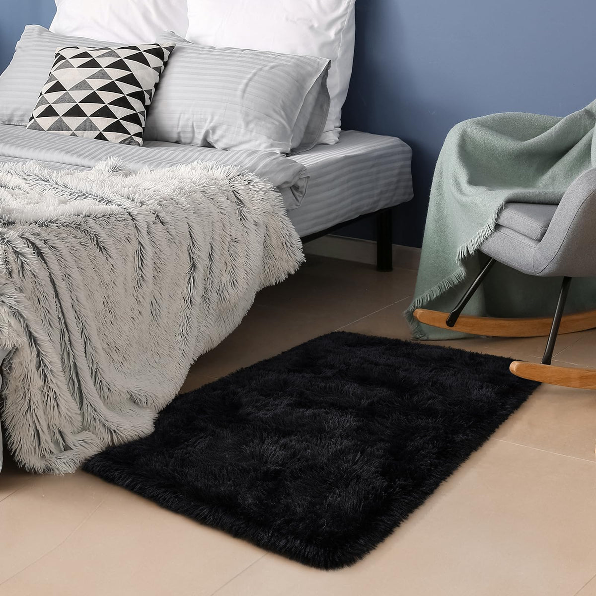 HOMORE Small Rugs for Bedroom 2x3 Feet Beige Rug for Bedside Living Room