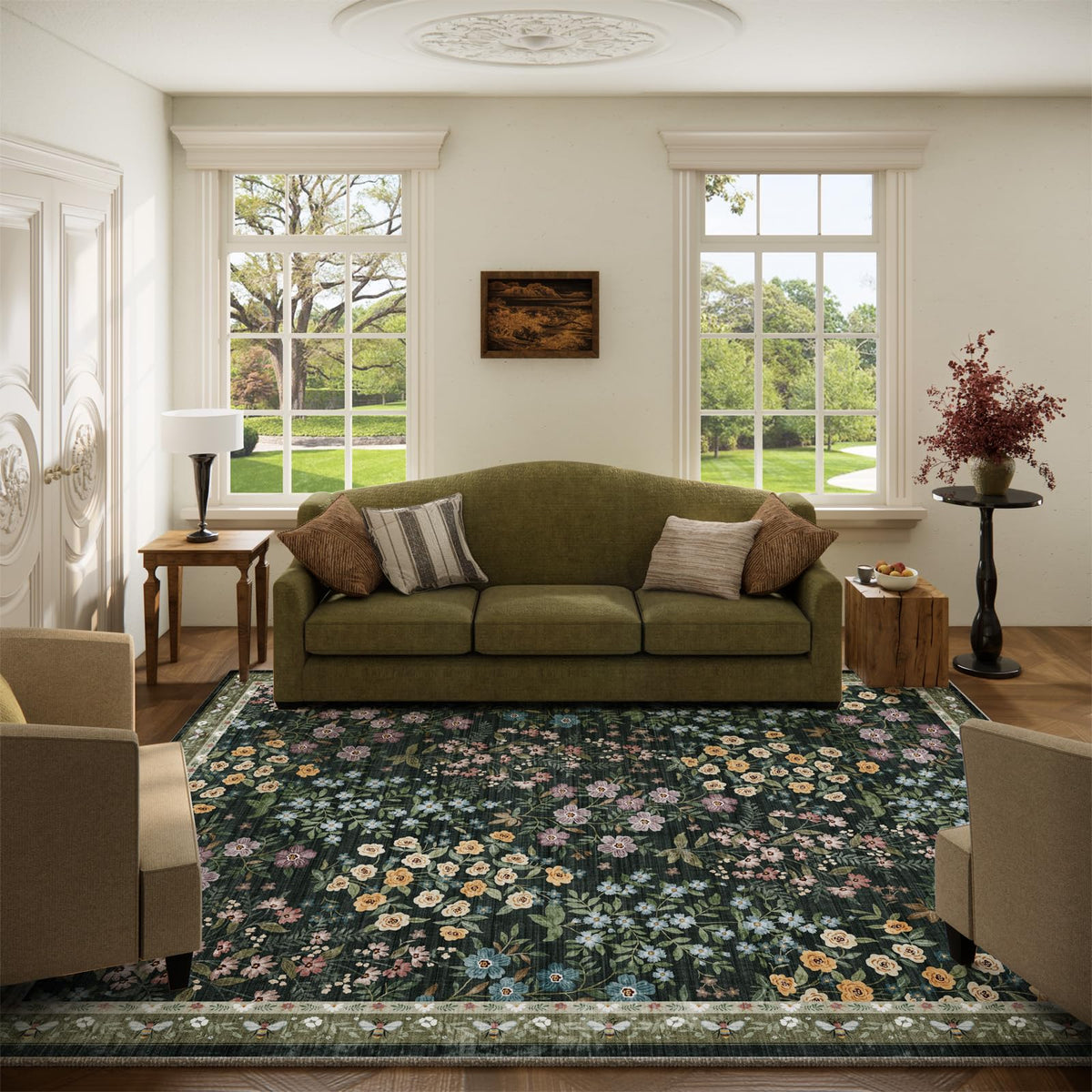 Machine Washable Small Rugs for Entryway: Door Mat Indoor Entrance 2x3 Throw Rug Non-Slip Low Pile Soft Kitchen Rugs for Front Door Indoor Entrance Entry Bedside Kids Room