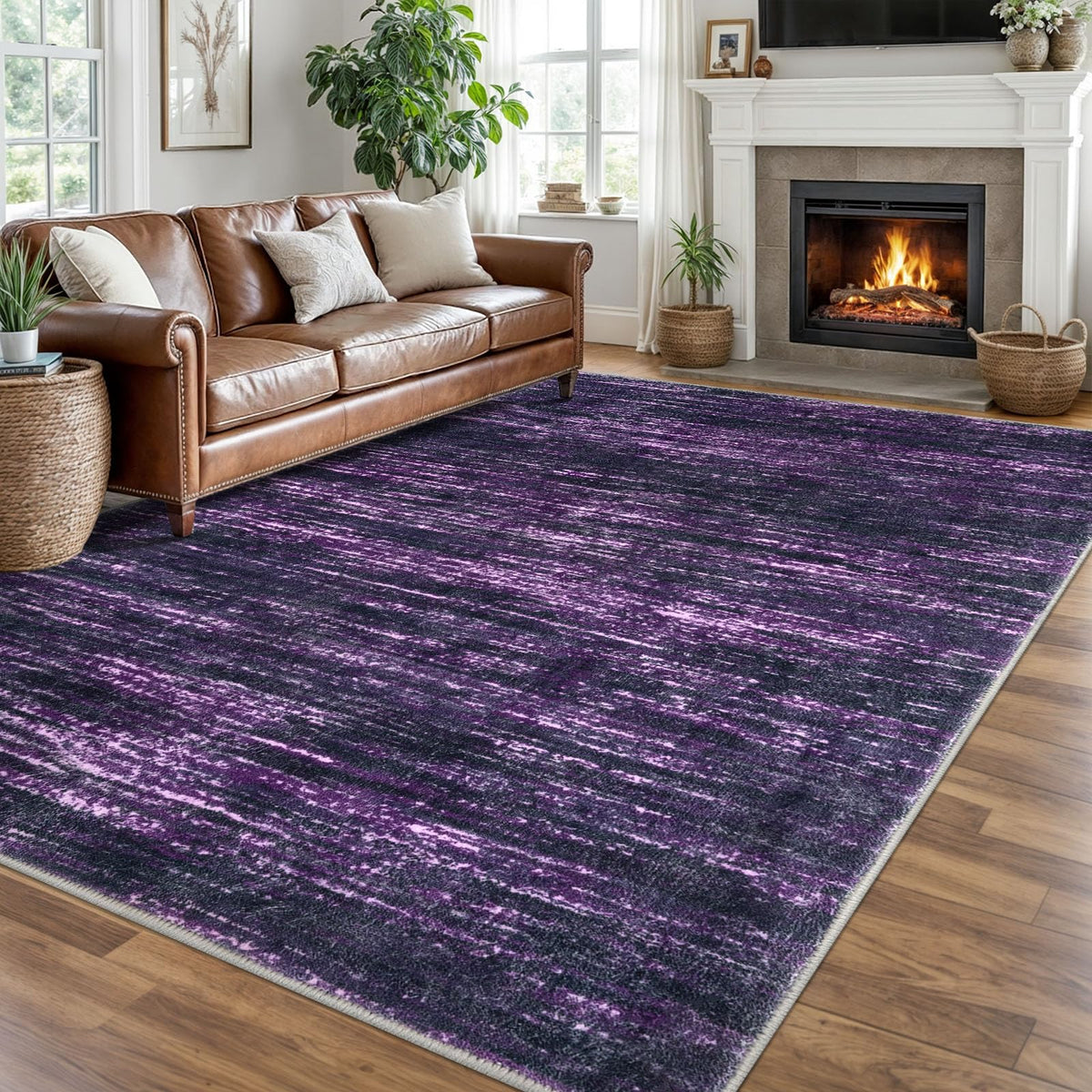 SIILOOM 3x5 Washable Area Rug Non Slip Door Mat Indoor for Entryway Bedside