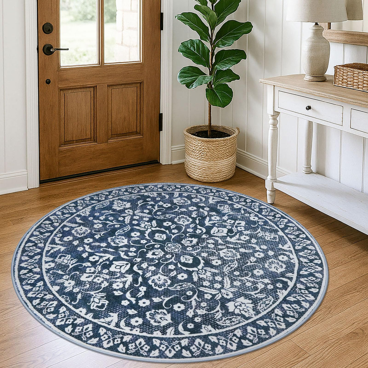 Vintage Washable Entryway Rug 2x3 Small Area Rug Non Slip Door Mat