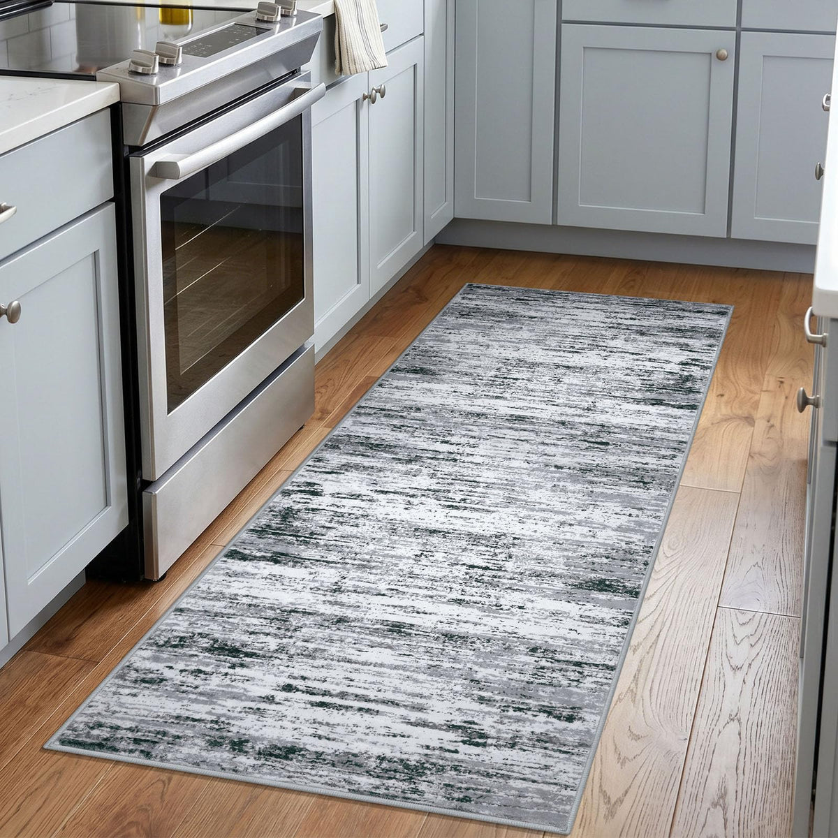 Lansny Abstract 2x3 Area Rug Small Washable Entryway Rug Non Slip Door Mat