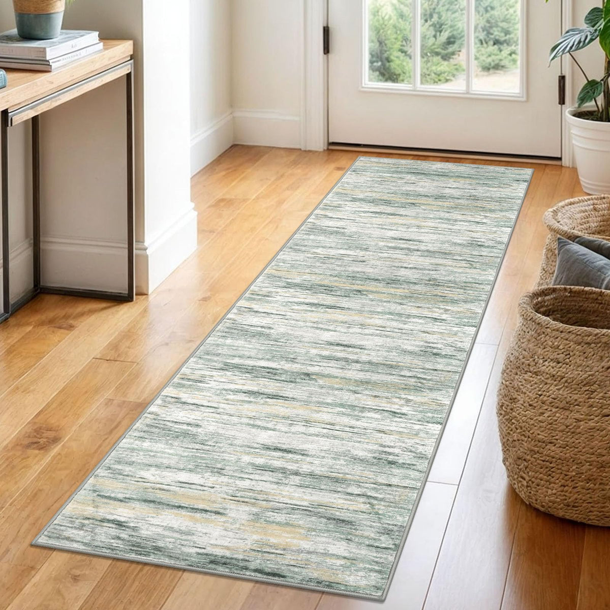 SIILOOM 3x5 Washable Area Rug Non Slip Door Mat Indoor for Entryway Bedside
