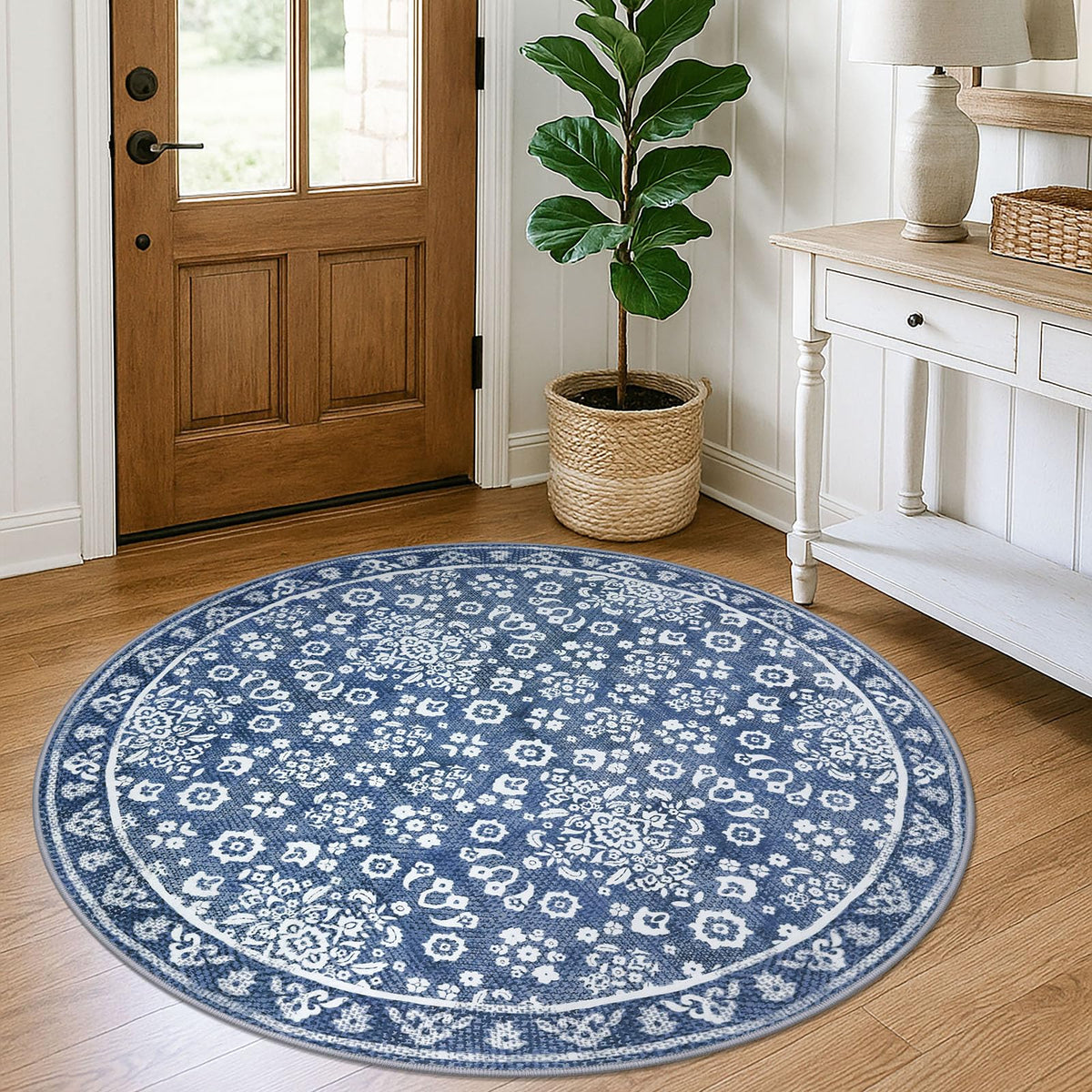 Vintage Washable Entryway Rug 2x3 Small Area Rug Non Slip Door Mat