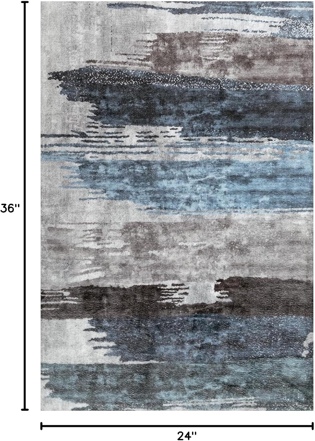 Ciicool Washable Area Rug 2x3 Entryway Rug, Modern Abstract Entry Mat Navy