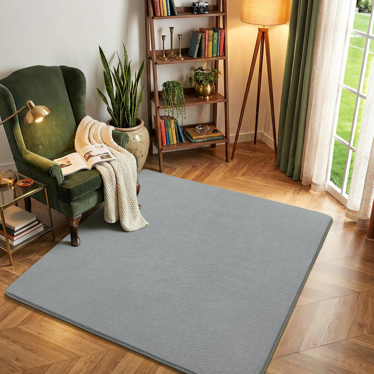 Amearea Modern Soft Hallway Runner Rug, 2x6 Feet Black Washable Runner Rugs