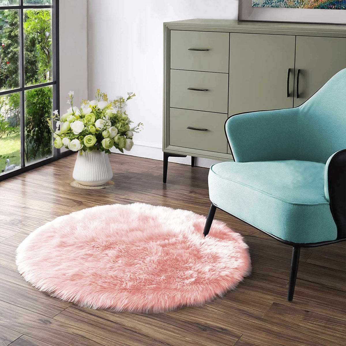 Latepis White Sheepskin Rug 2x3 Faux Fur Sheepskin Rug for Living Room Fluffy Washable Rugs for Bedroom Luxury Room Decor Furry Rugs Rectangle