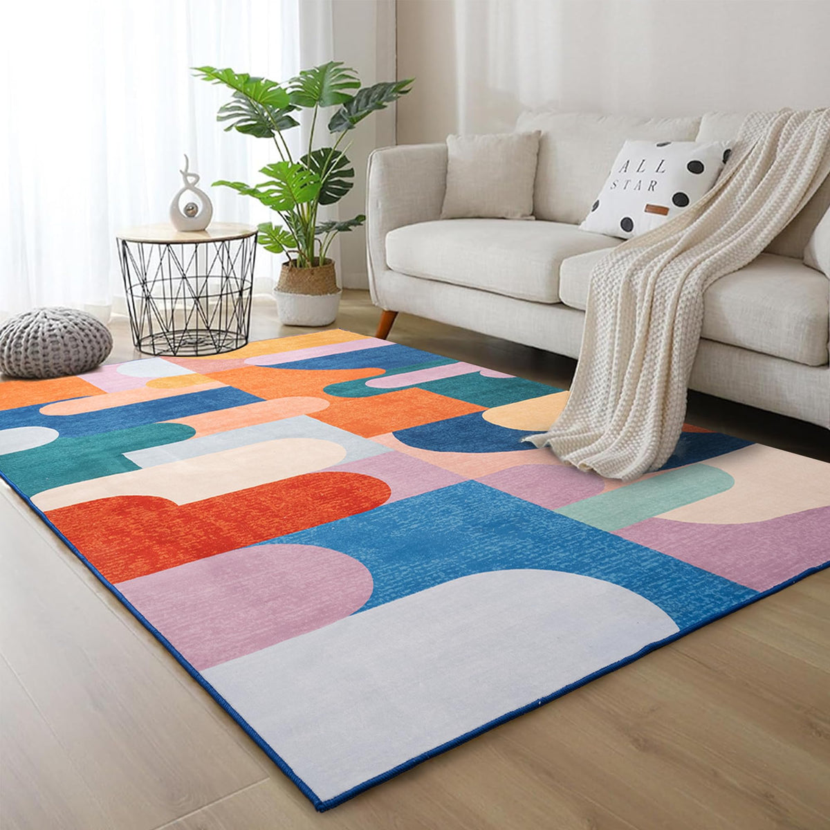 Ompaa 2x6 Rug Runners for Hallways Kitchen Runner Rug Non Slip Washable Grey Long Runner Rugs with Rubber Backing Soft Abstract Carpet Runner for Hallways, Kitchen, Bedroom, Bathroom, Entryway