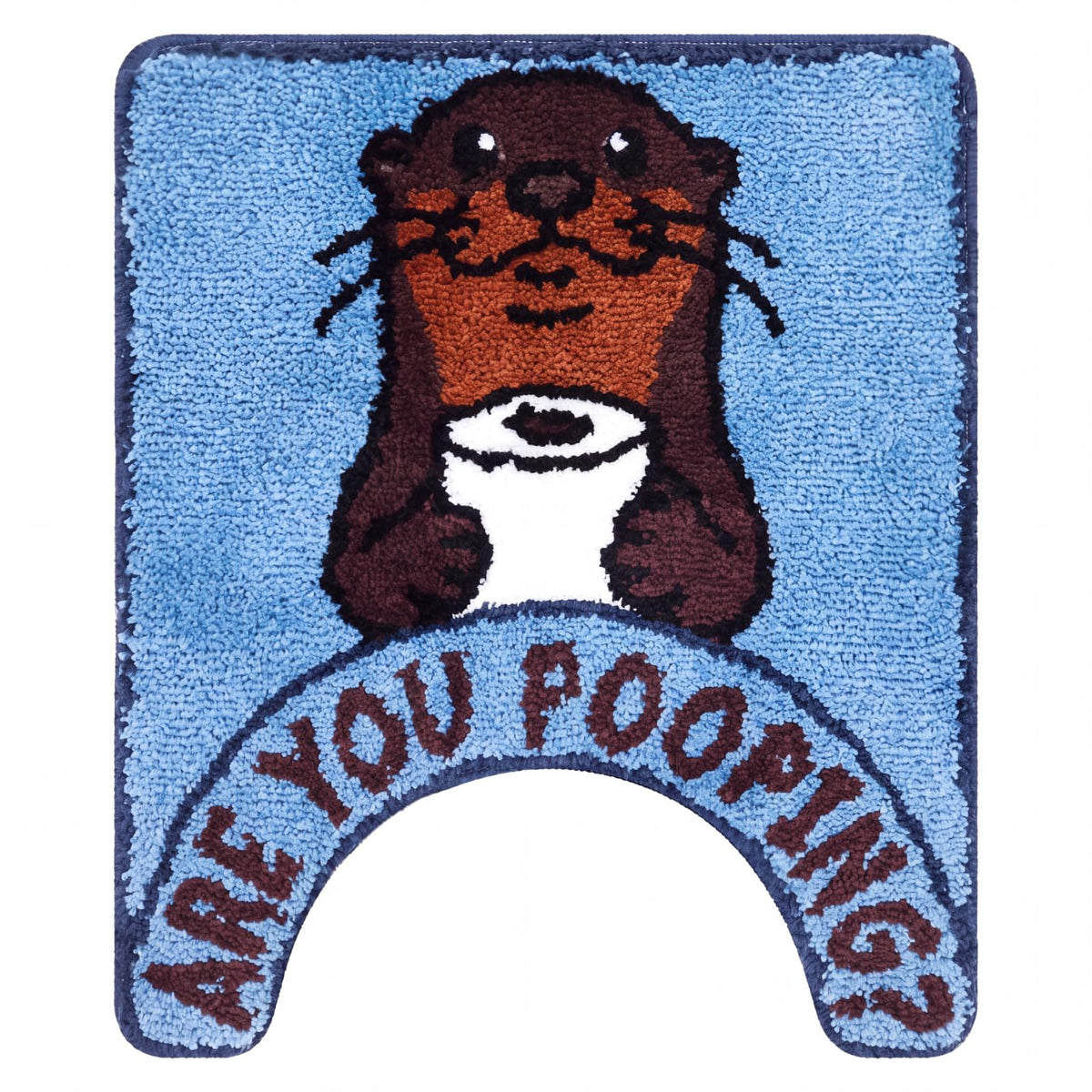 Drydiet U Shaped Toilet Rug Washable Cute Bath Mat 24x20,Black Cat