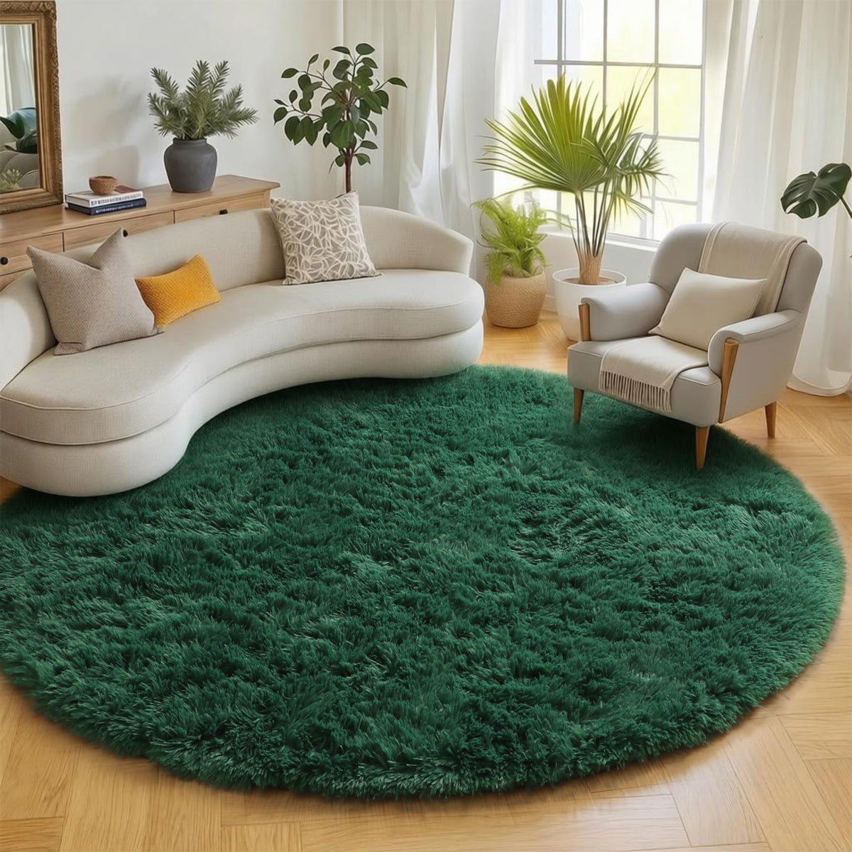 White Runner Rugs for Bedroom Living Room, Fluffy 2x6 Bedside Soft Area Rug