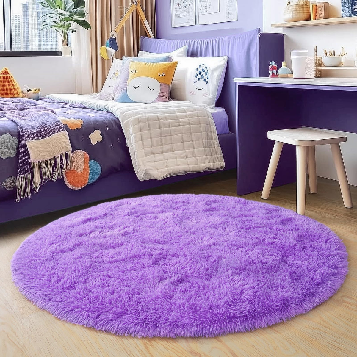Small Black Area Rug, 2x3 Rug for Bedroom Shaggy Throw Rugs for Dorm Rug, Soft Shag Carpet for Kids Room, Plush Comfy Fluffy Bedside Rug for Home Decor Aesthetic