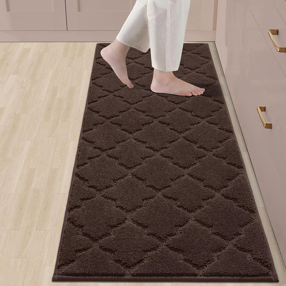 COSY HOMEER Soft Kitchen Floor Mats and Rugs Non Slip 20"x59",Dark Grey