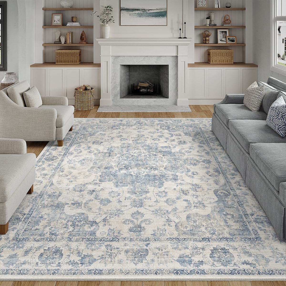 2x3 Beige Neutral Area Rug