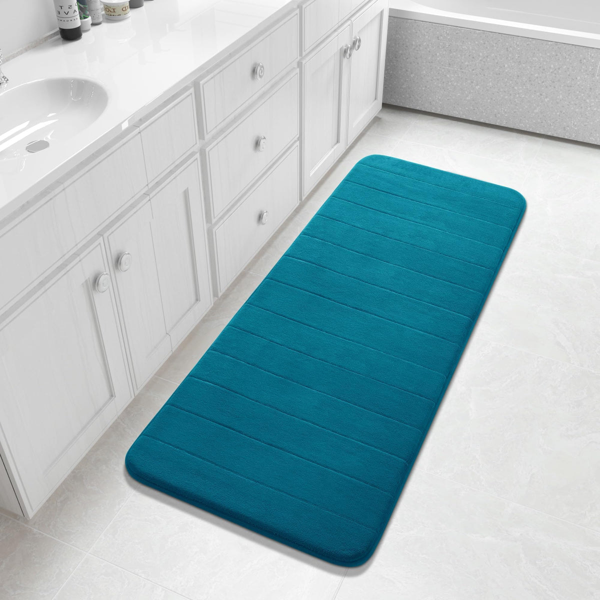 Yimobra Memory Foam Bath Mat, Super Soft & Absorbent Bathroom Rug, Grey