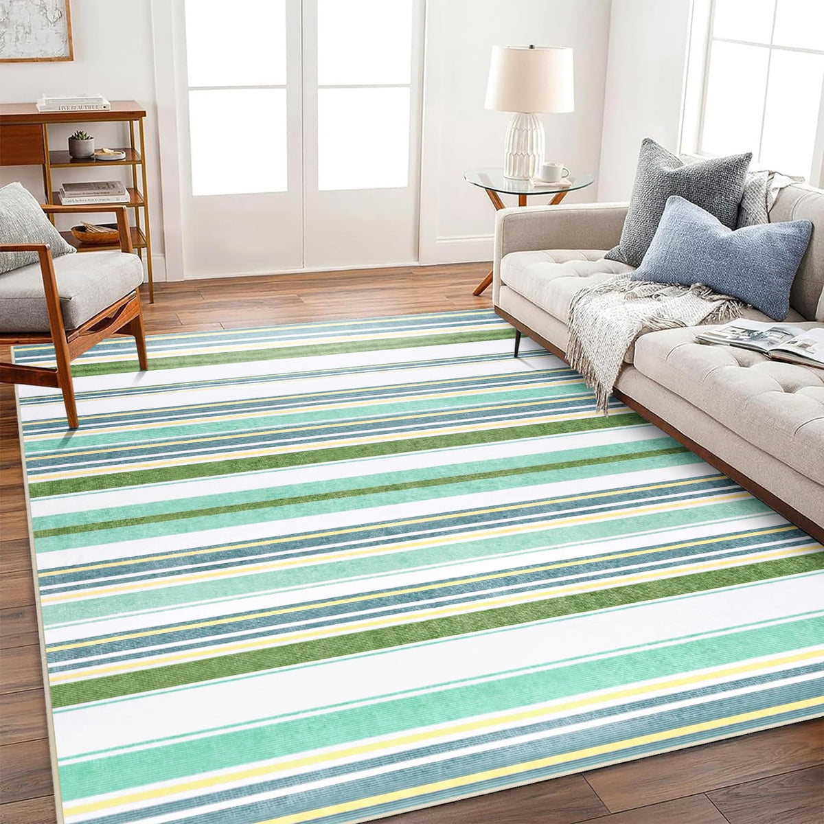 Ompaa 2x6 Rug Runners for Hallways Kitchen Runner Rug Non Slip Washable Grey Long Runner Rugs with Rubber Backing Soft Abstract Carpet Runner for Hallways, Kitchen, Bedroom, Bathroom, Entryway