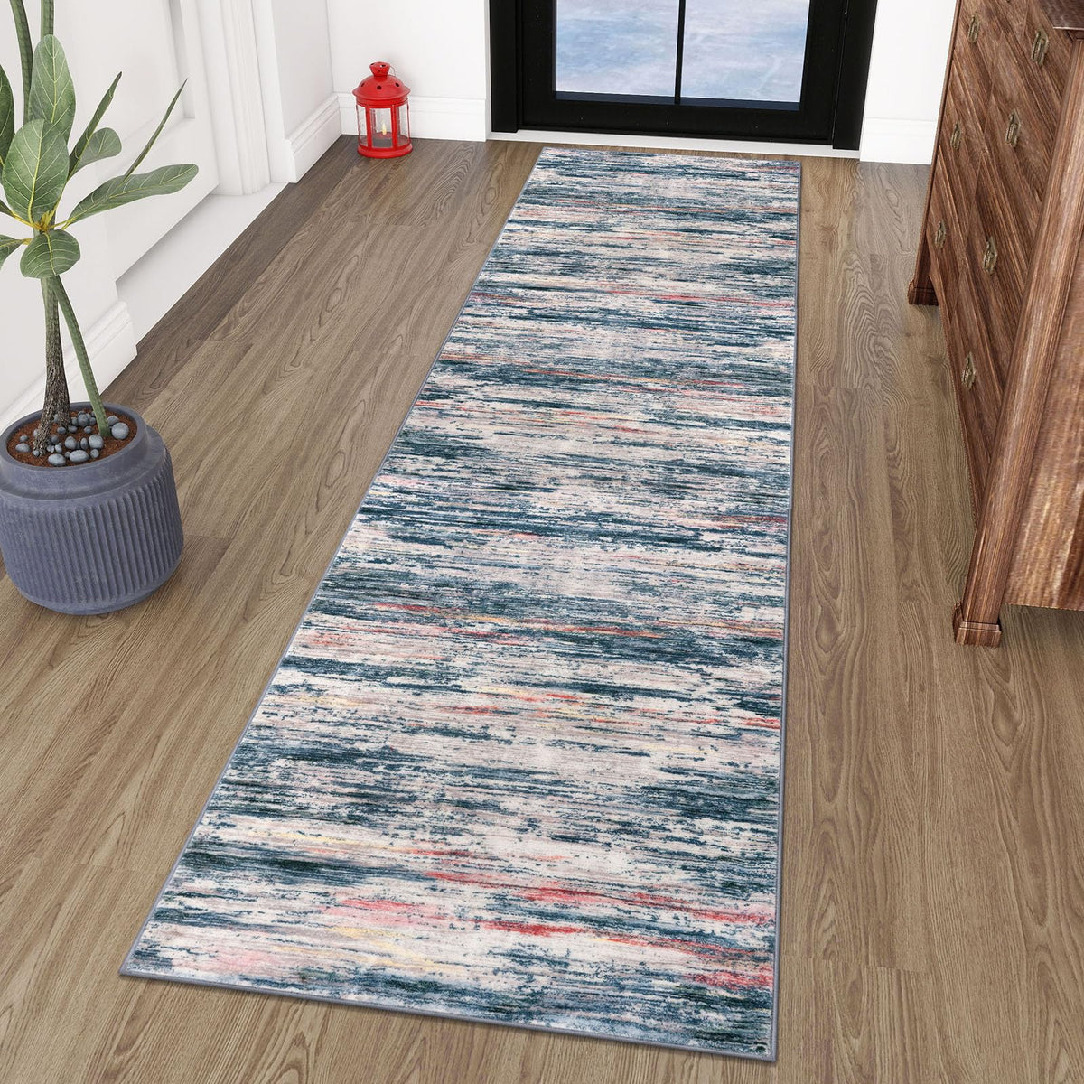 SIILOOM 3x5 Washable Area Rug Non Slip Door Mat Indoor for Entryway Bedside