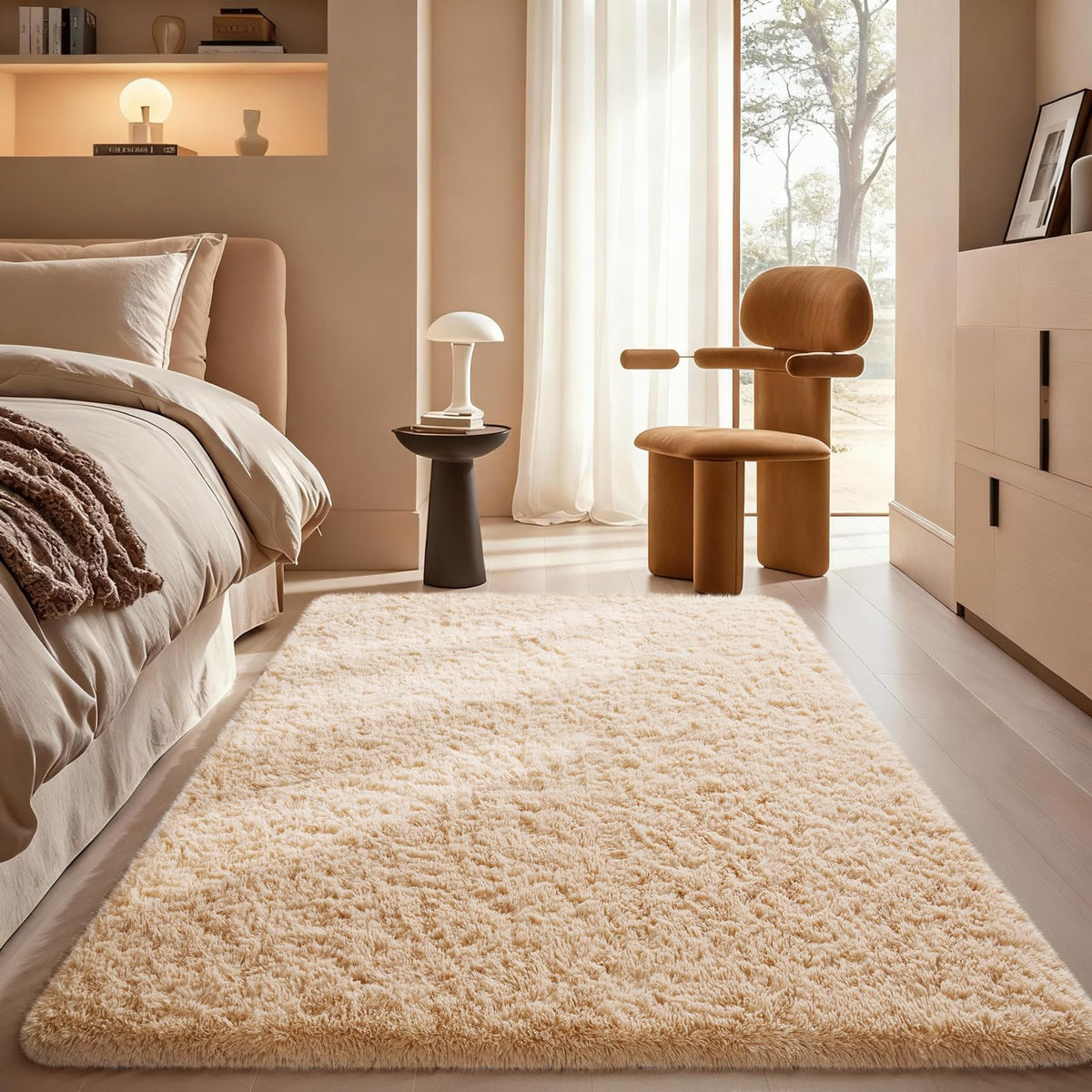 Ophanie 2x6 Washable Runner Rug for Hallway,Non-Slip Fluffy Soft Bedside Rugs, Bedroom Living Room Grey Shaggy Gray Carpet for Kids Girls Boys Dorm Nursery Home Decor Aesthetic