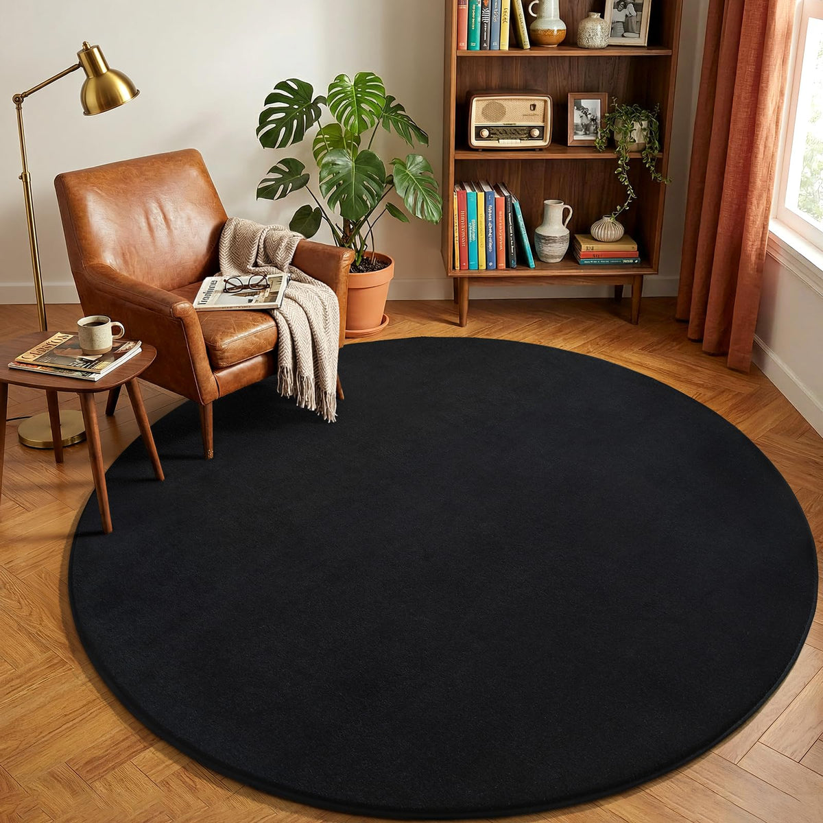 Amearea Modern Soft Hallway Runner Rug, 2x6 Feet Black Washable Runner Rugs