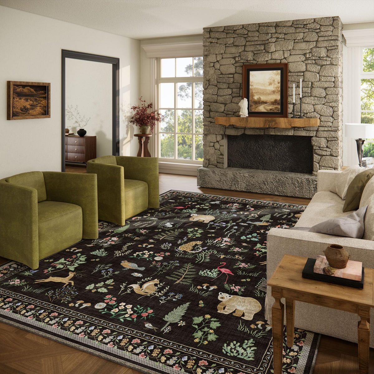 Machine Washable Small Rugs for Entryway: Door Mat Indoor Entrance 2x3 Throw Rug Non-Slip Low Pile Soft Kitchen Rugs for Front Door Indoor Entrance Entry Bedside Kids Room