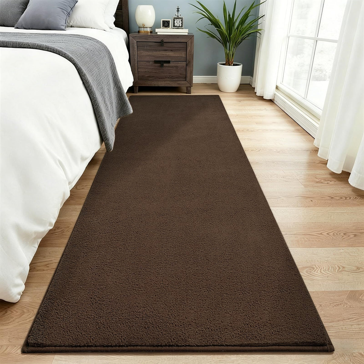 Vasofe Black Hallway Runner Rug, 2x6 Non Slip Runners, Washable Bedroom Rug
