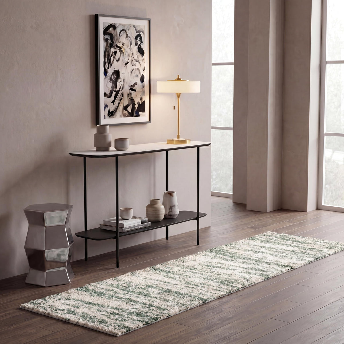 SAFAVIEH Hudson Shag Accent Rug 2x3, Ivory & Beige SGH206B
