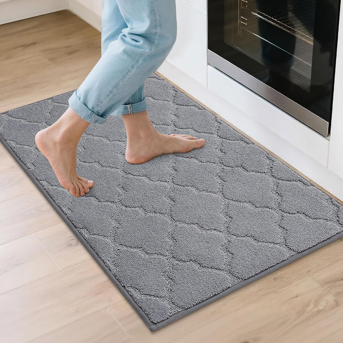 COSY HOMEER Soft Kitchen Floor Mats and Rugs Non Slip 20"x59",Dark Grey
