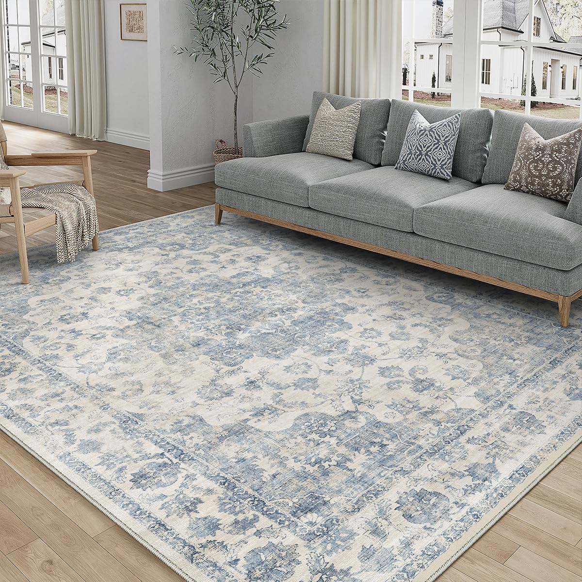 2x3 Beige Neutral Area Rug