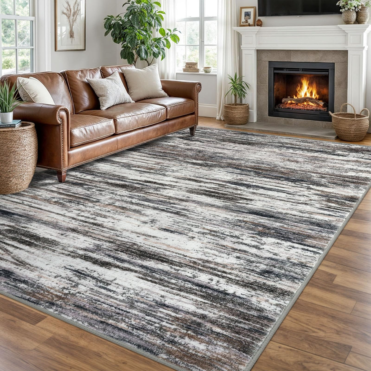 SIILOOM 3x5 Washable Area Rug Non Slip Door Mat Indoor for Entryway Bedside