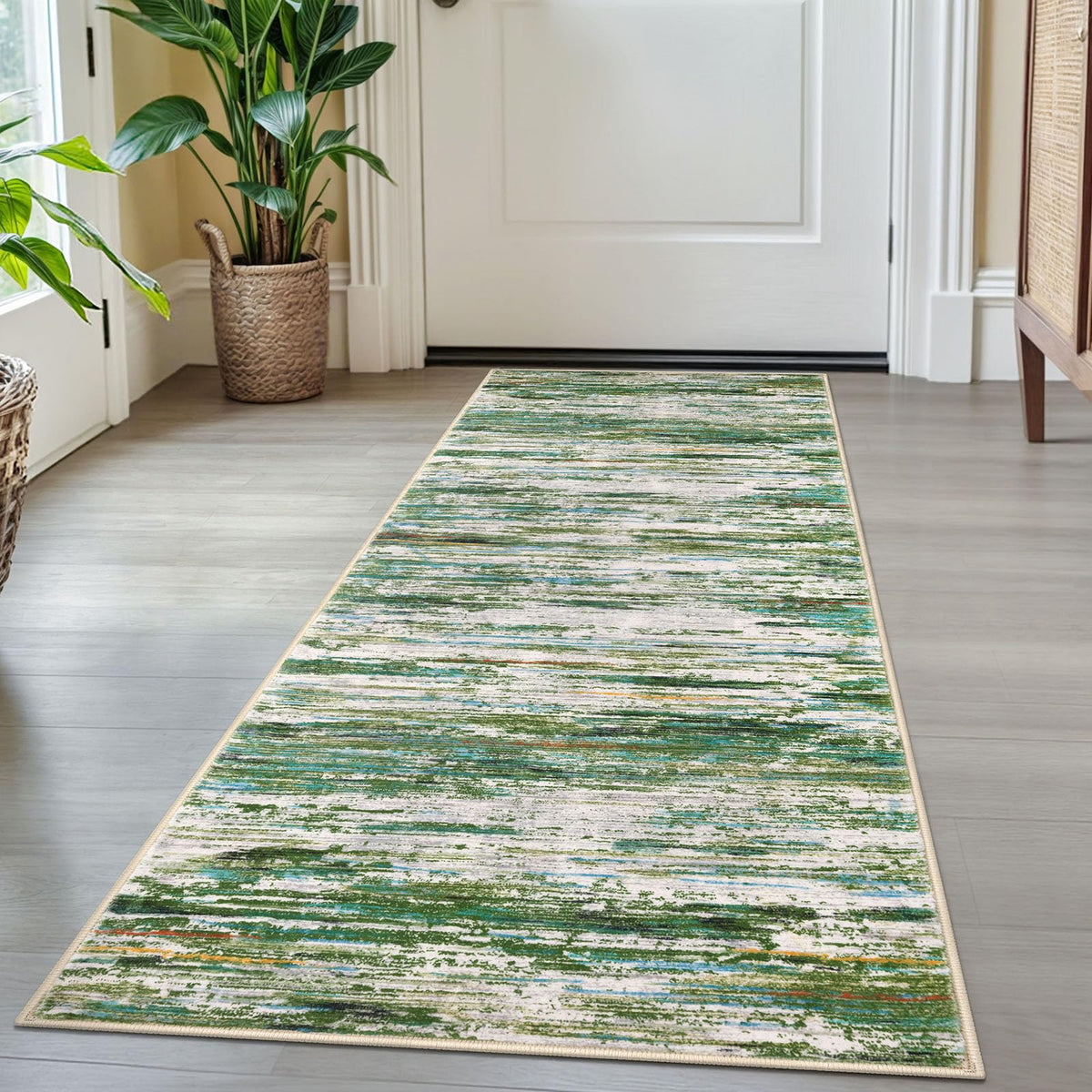SIILOOM 3x5 Washable Area Rug Non Slip Door Mat Indoor for Entryway Bedside