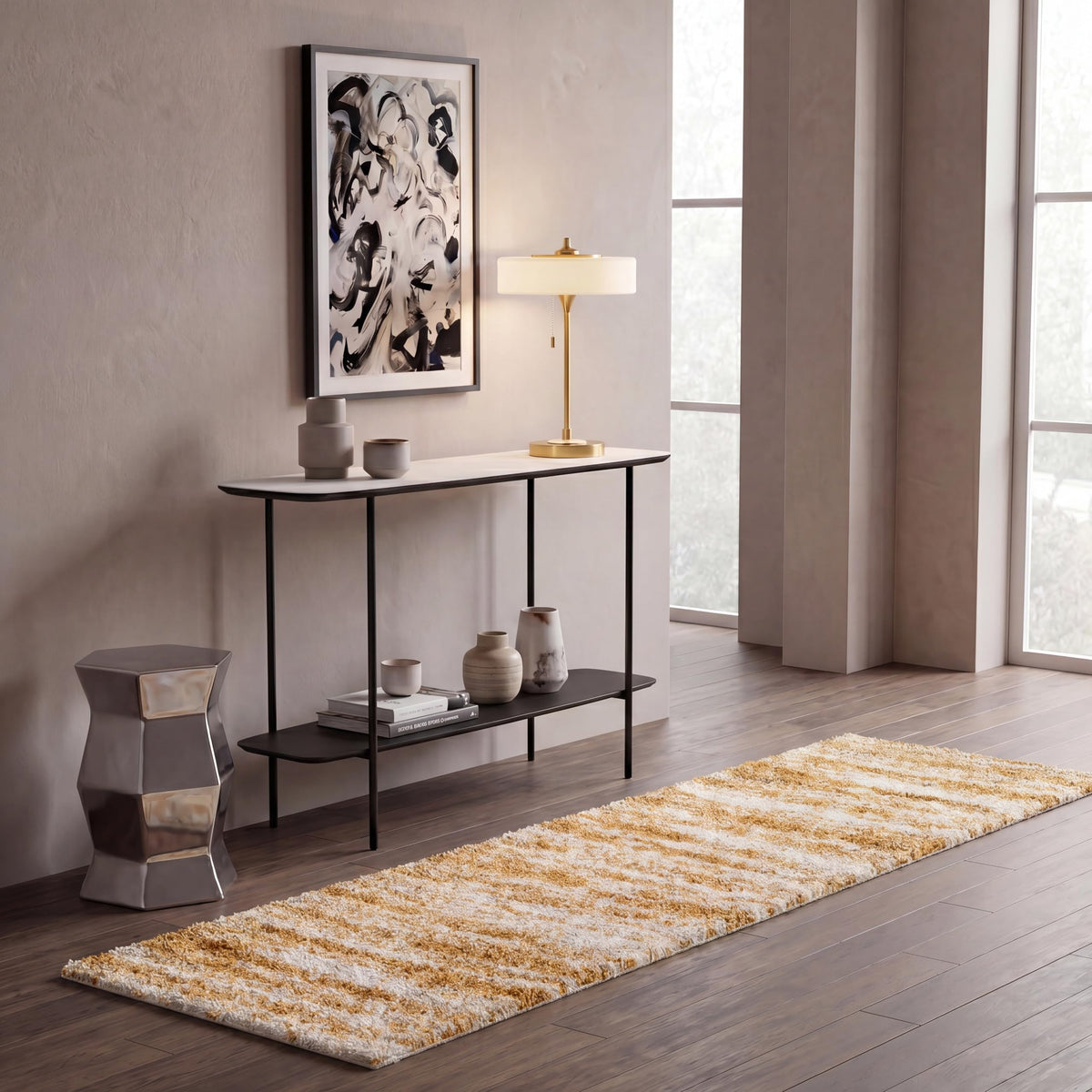 SAFAVIEH Hudson Shag Accent Rug 2x3, Ivory & Beige SGH206B