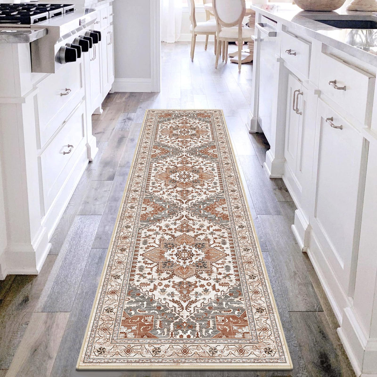 Yamaziot Washable Runner Rug, 2x8 Non-Slip Boho Vintage Hallway Kitchen Rug