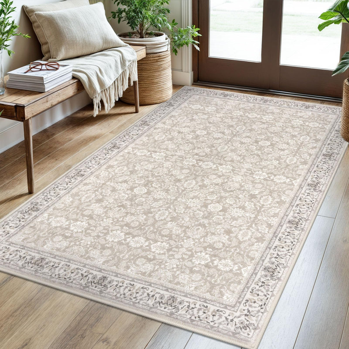 SIILOOM 2x3 Small Washable Area Rug Entryway Door Mat Indoor Kitchen Runner