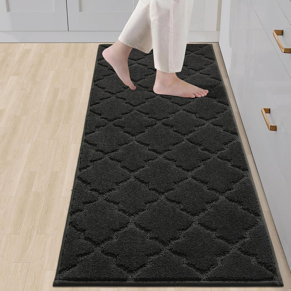 COSY HOMEER Soft Kitchen Floor Mats and Rugs Non Slip 20"x59",Dark Grey