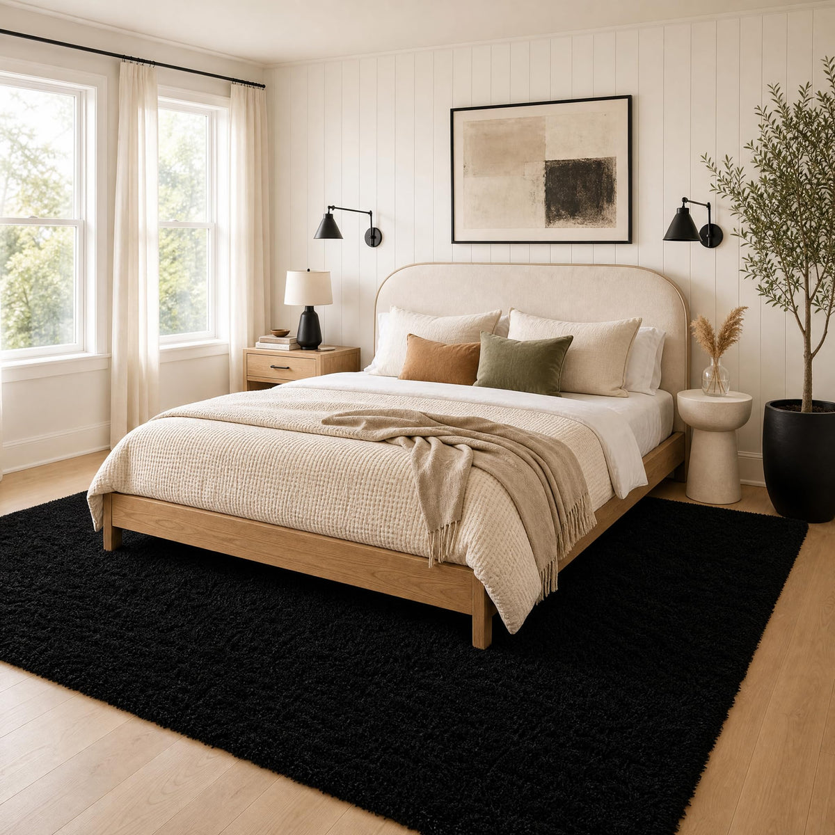 Ophanie Small Rug Upgrade Non Slip Throw Bedside Area Rugs, Fluffy Soft Grey Mini Bedroom Carpet, Affordable Door Entryway Indoor Inside Front Entrance Dog 2x3 Mat, Home Decor Aesthetic, Nursery