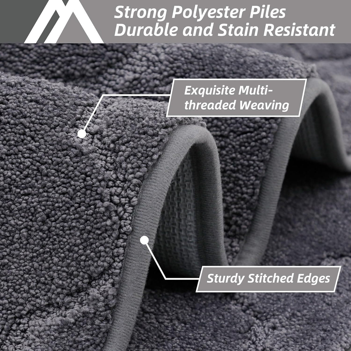 COSY HOMEER Soft Kitchen Floor Mats and Rugs Non Slip 20"x59",Dark Grey
