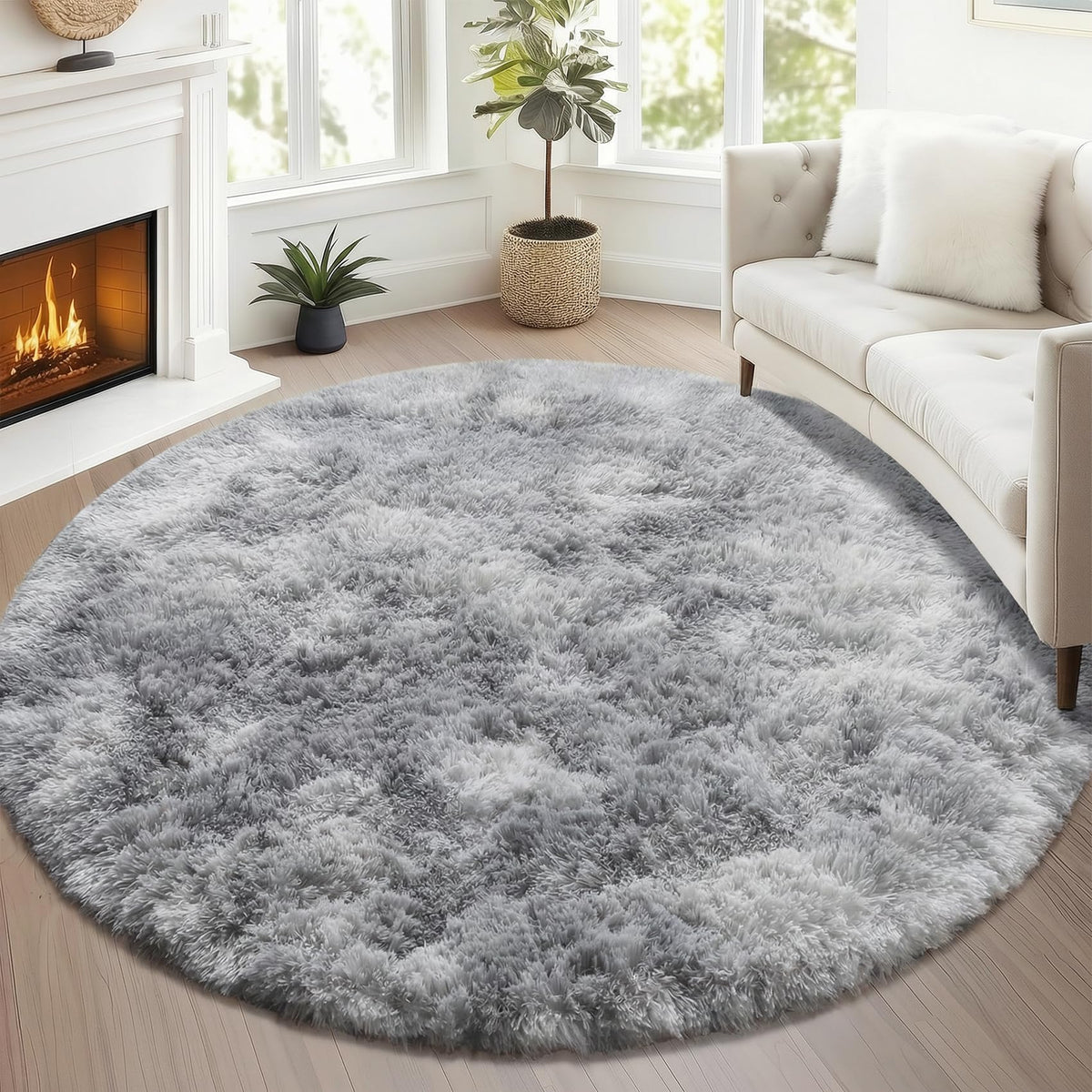 White Runner Rugs for Bedroom Living Room, Fluffy 2x6 Bedside Soft Area Rug