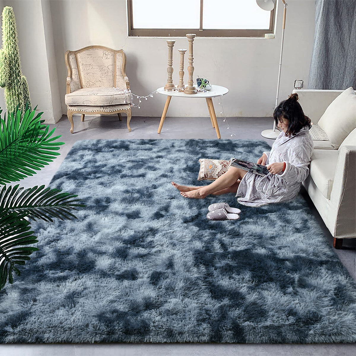 DweIke Fluffy Sage Green Runner Rugs for Bedroom, 2x6 Feet Soft Plush Long Runners for Girls Boys Kids, Non-Slip and Machine Washable Bedside Rug, Small Throw Carpet for Hallway Rooms Decor