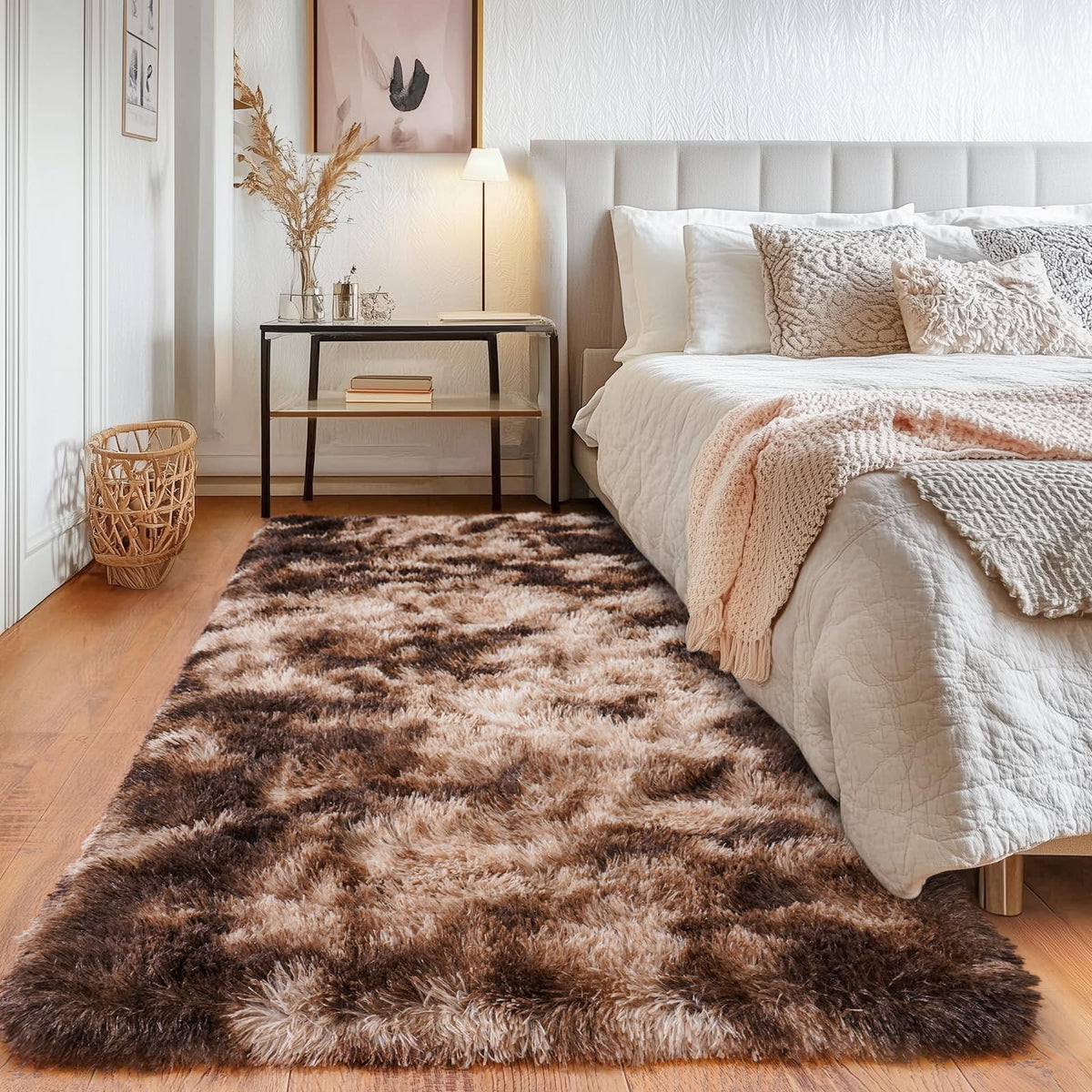 Small Black Area Rug, 2x3 Rug for Bedroom Shaggy Throw Rugs for Dorm Rug, Soft Shag Carpet for Kids Room, Plush Comfy Fluffy Bedside Rug for Home Decor Aesthetic
