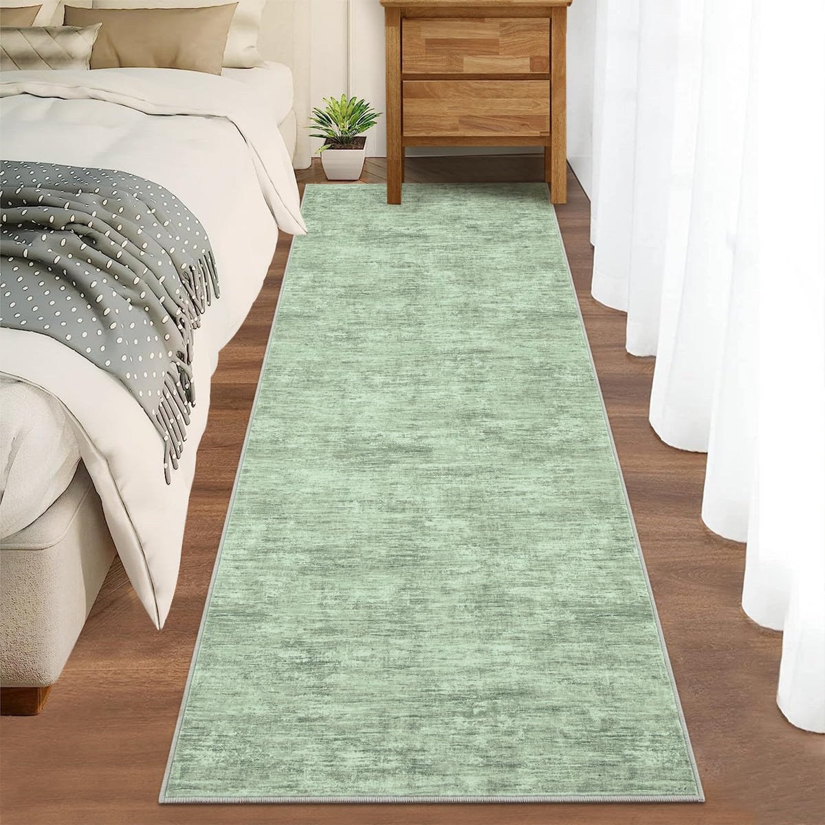 RUGSREAL Small Area Rug 2x3 Entryway Mat with Rubber Backing Stain Resistant Throw Carpet Modern Solid Color Bath Mat Contempowary Washable Rug for Living Room Bedroom Dining Room Kitchen, Beige 2x3