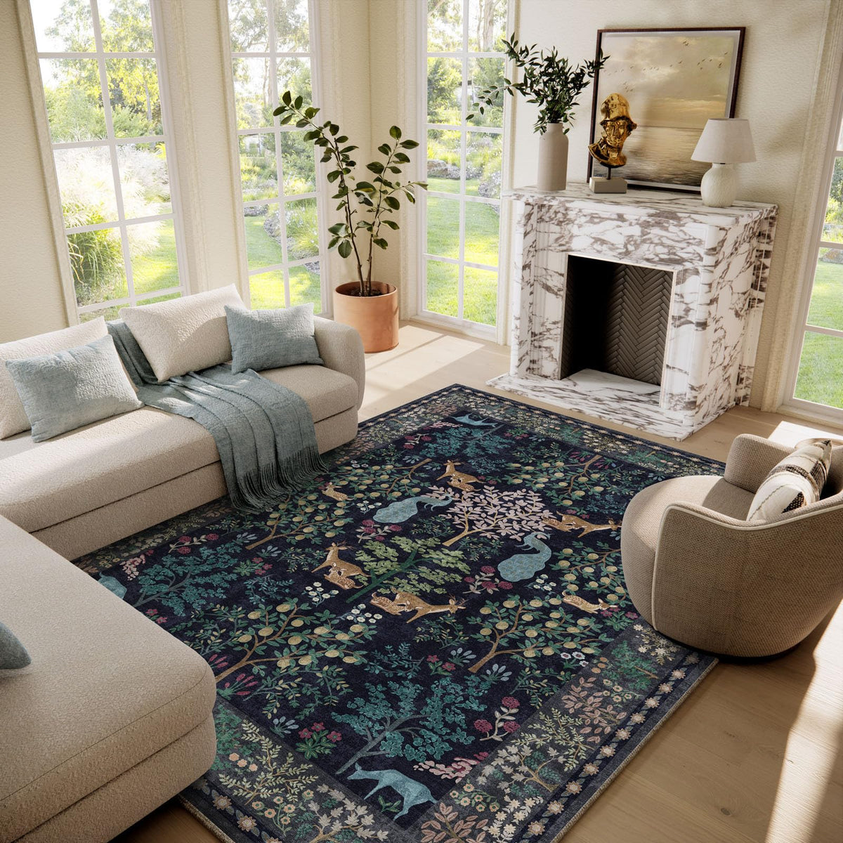 Machine Washable Small Rugs for Entryway: Door Mat Indoor Entrance 2x3 Throw Rug Non-Slip Low Pile Soft Kitchen Rugs for Front Door Indoor Entrance Entry Bedside Kids Room