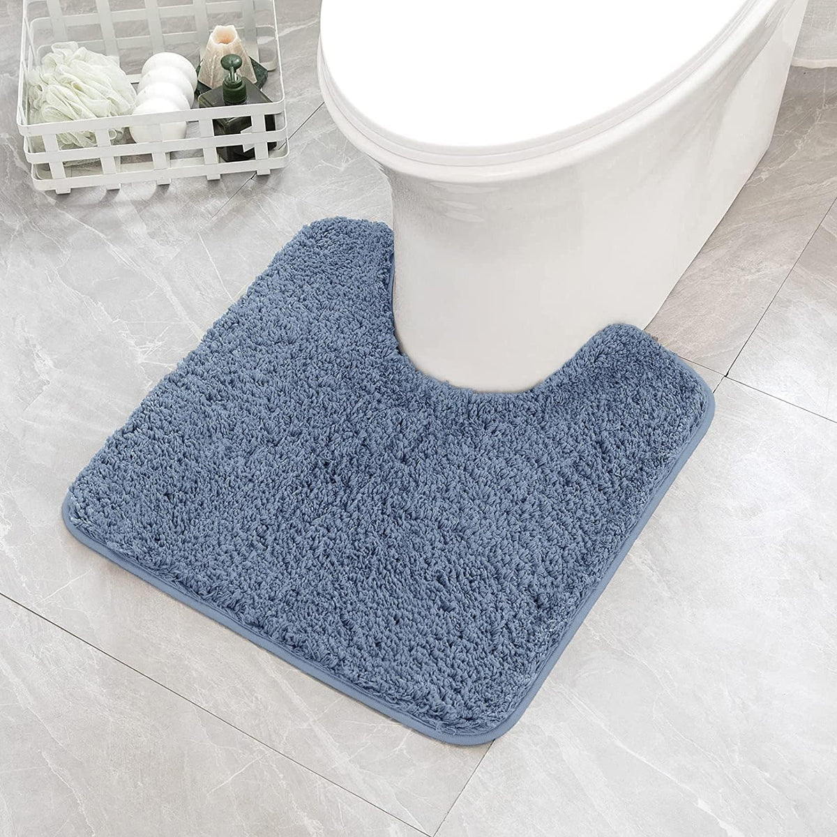 MIULEE Dark Purple Bathroom Rugs Soft Small Microfiber Bath Mat 16x24 Inch