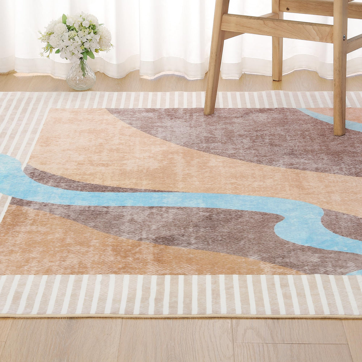 Ompaa 2x6 Rug Runners for Hallways Kitchen Runner Rug Non Slip Washable Grey Long Runner Rugs with Rubber Backing Soft Abstract Carpet Runner for Hallways, Kitchen, Bedroom, Bathroom, Entryway