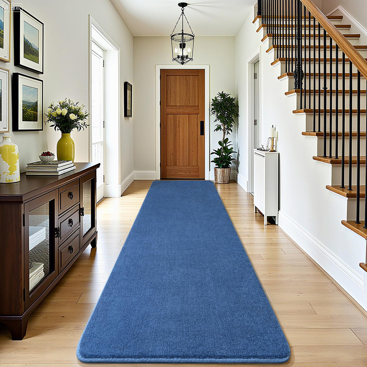 Amearea Modern Soft Hallway Runner Rug, 2x6 Feet Black Washable Runner Rugs