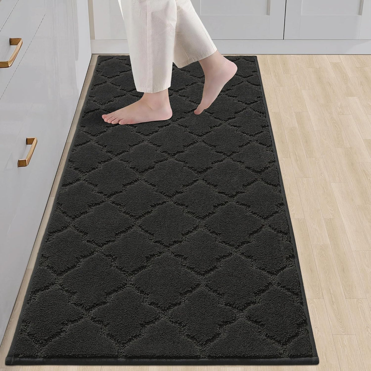 COSY HOMEER Soft Kitchen Floor Mats and Rugs Non Slip 20"x59",Dark Grey