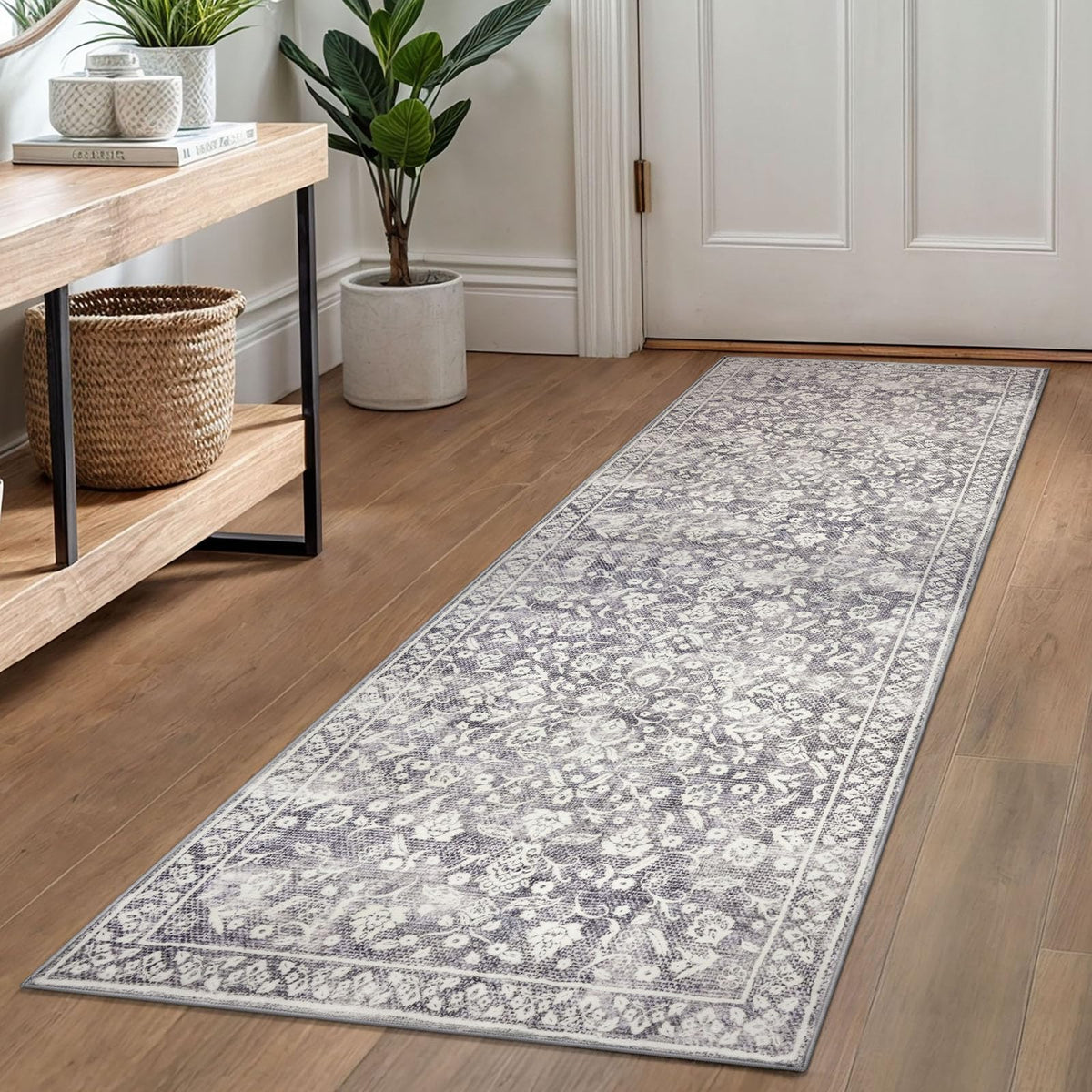 Vintage Washable Entryway Rug 2x3 Small Area Rug Non Slip Door Mat