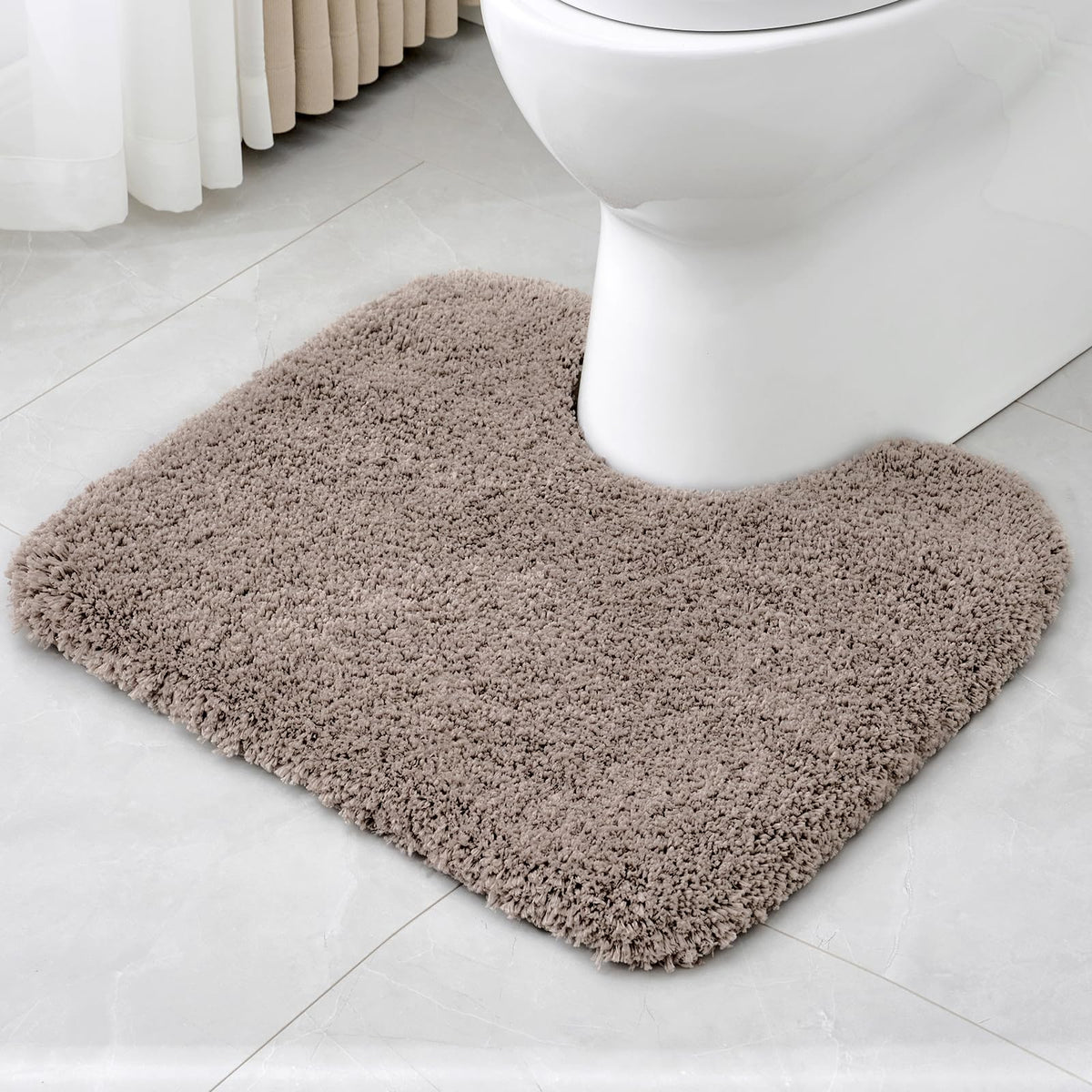 Disolla White Bathroom Rugs 17x24, Microfiber Non-Slip Plush Small Bath Mat