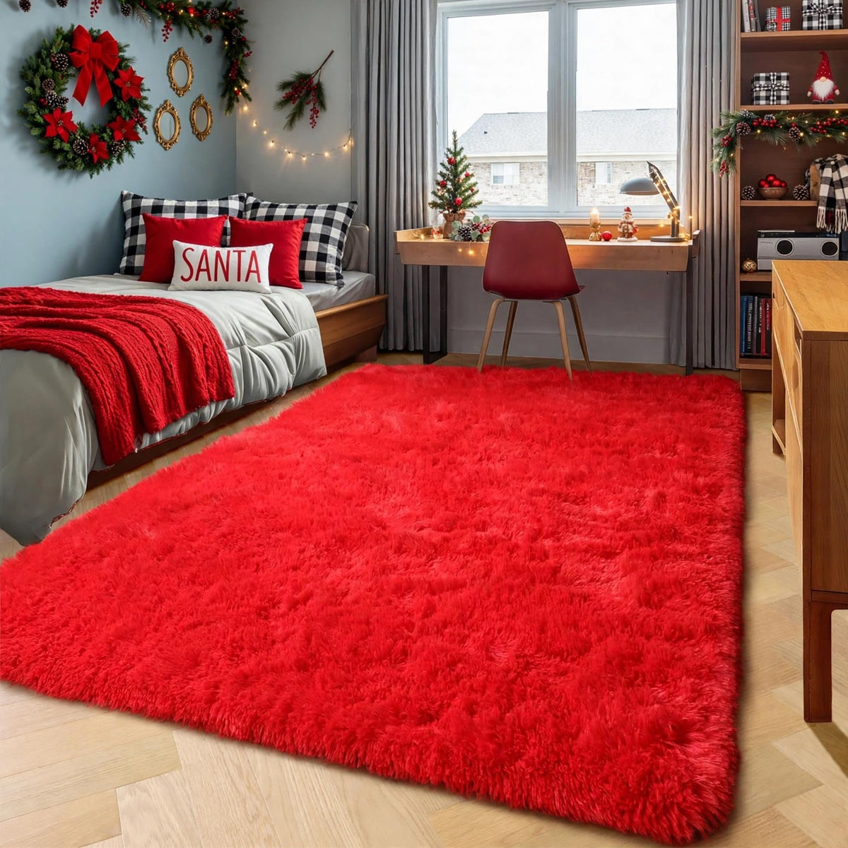 White Runner Rugs for Bedroom Living Room, Fluffy 2x6 Bedside Soft Area Rug