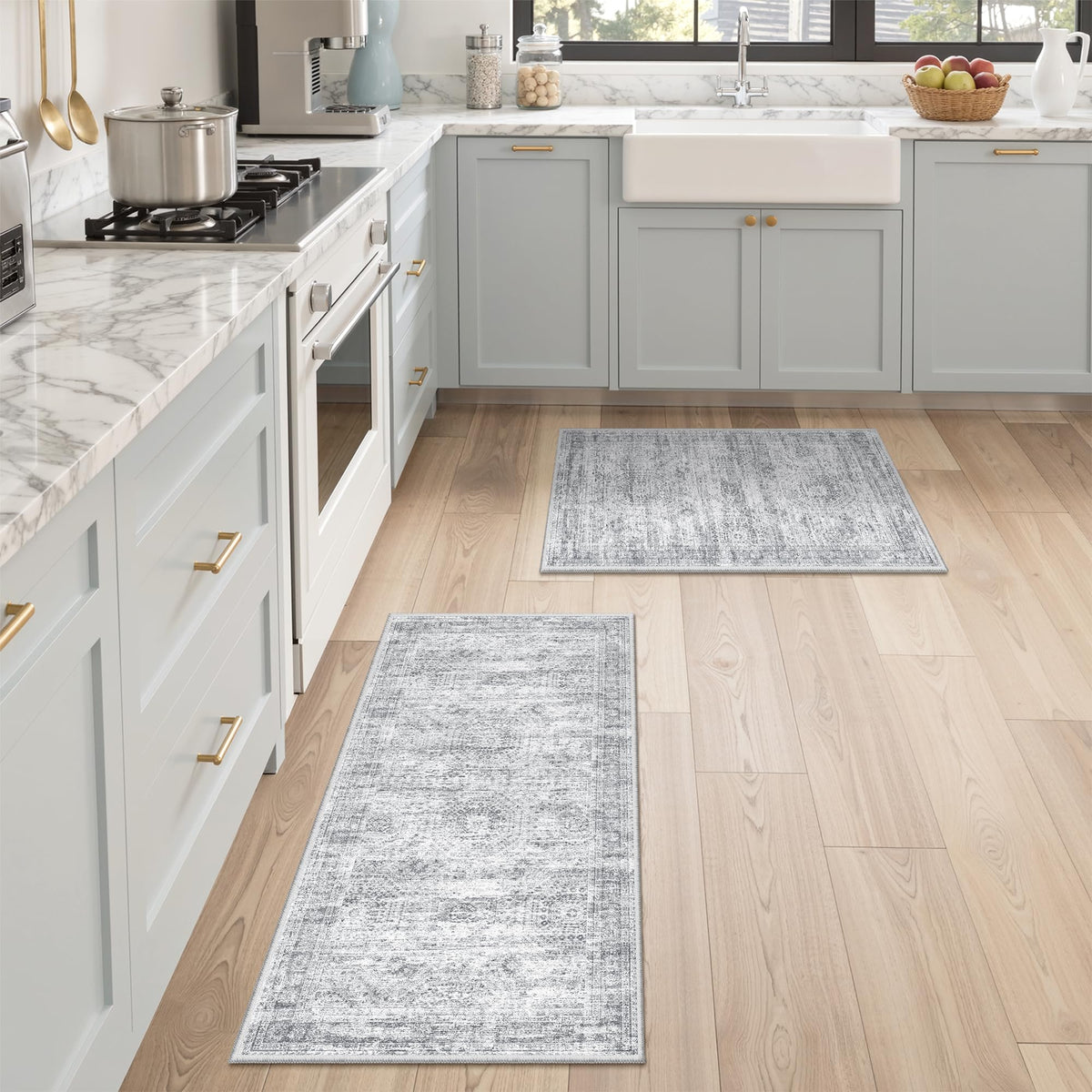 2x8 Runner Rug Non Slip,Washable Hallway Runner Rug,Beige
